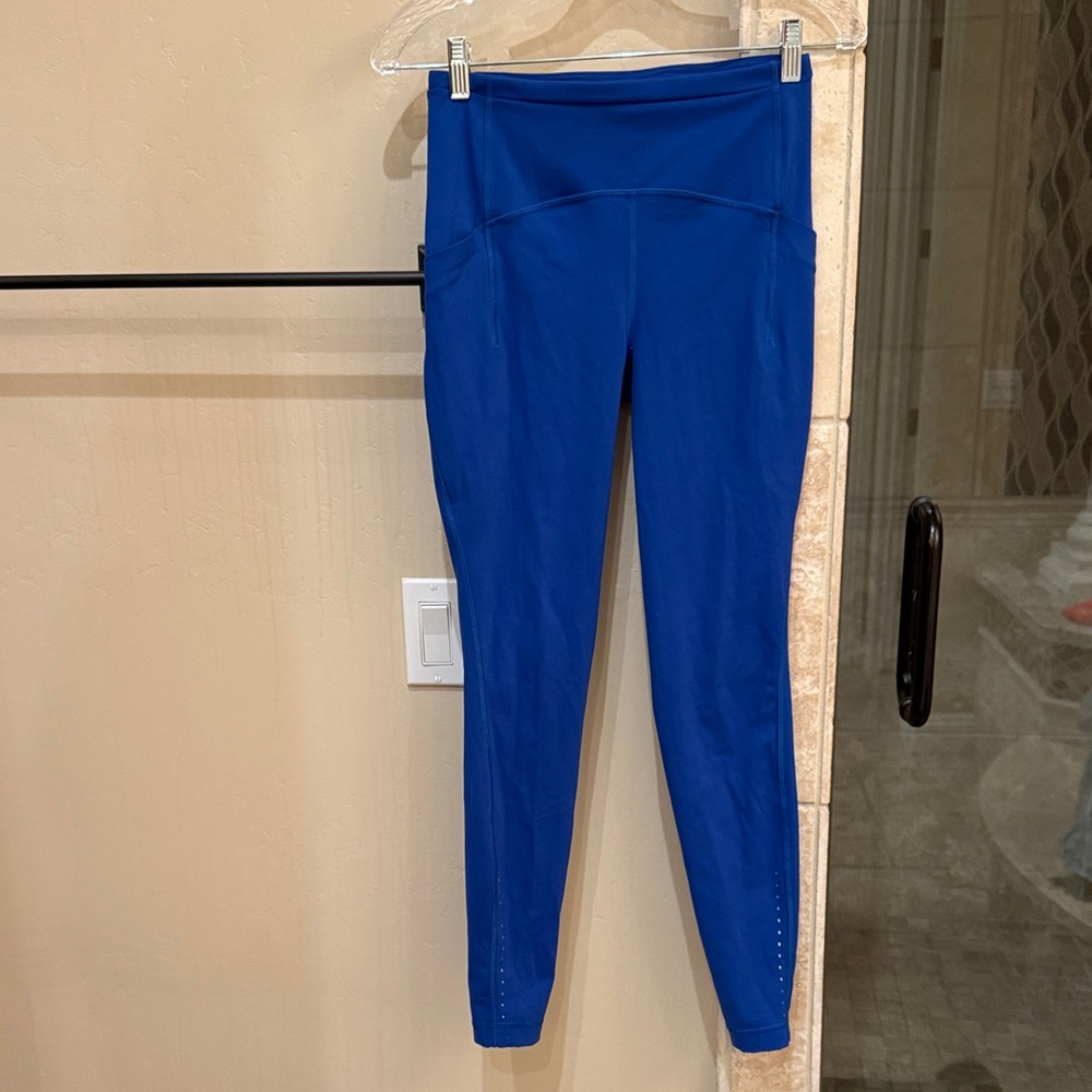 Blue High-Waisted Leggings